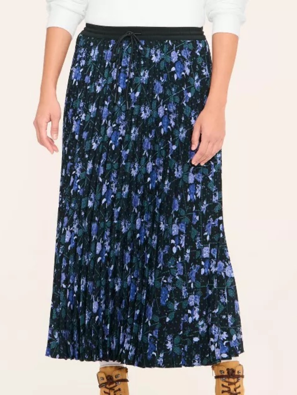 Woolrich X Target Women M Floral Midi A-Line Pleated Skirt NWOT